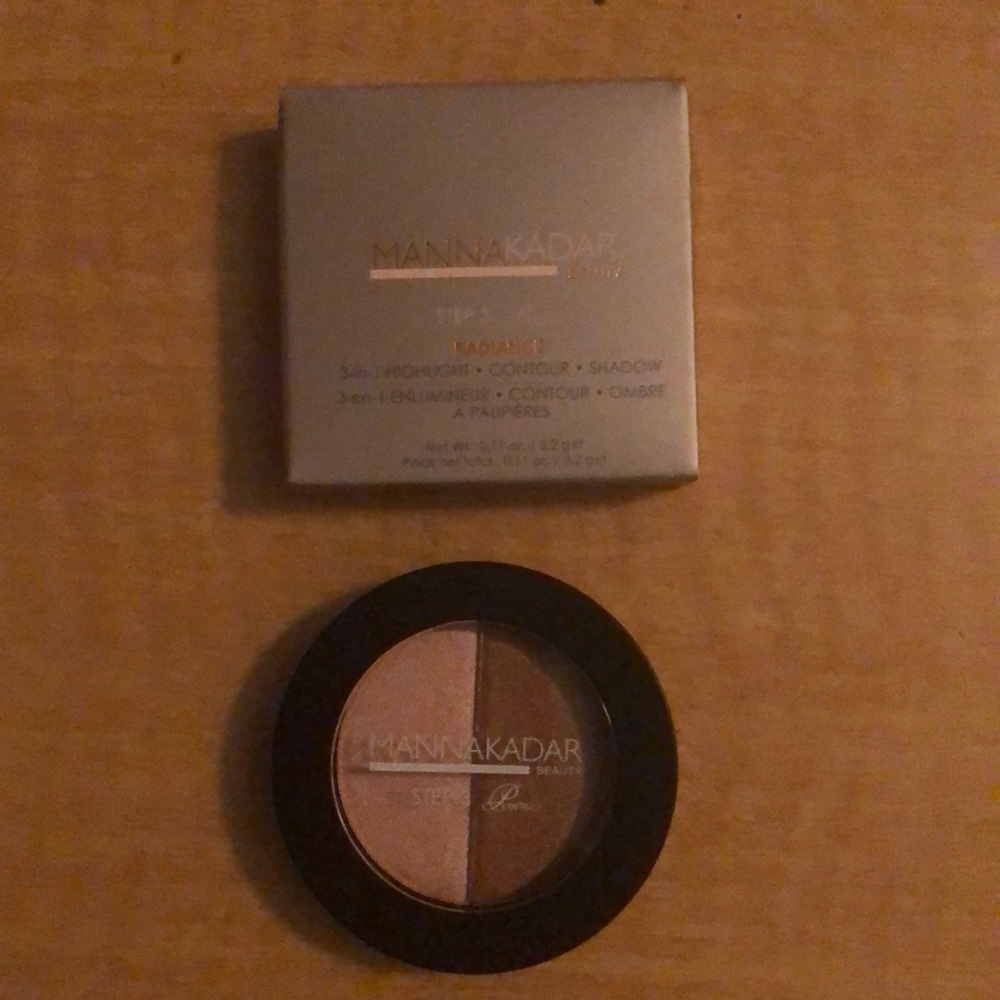 Manna Kadar Step 3 Radiance 3 in 1 highlight, contour, and shadow.